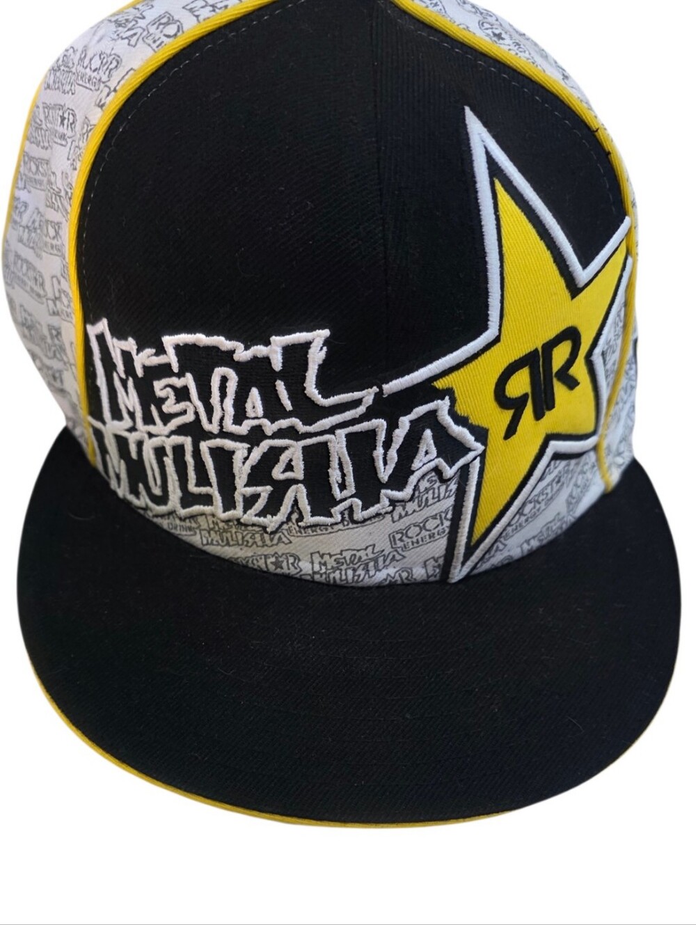 Rockstar Energy Drink Black Yellow Graphic Snapback Hat